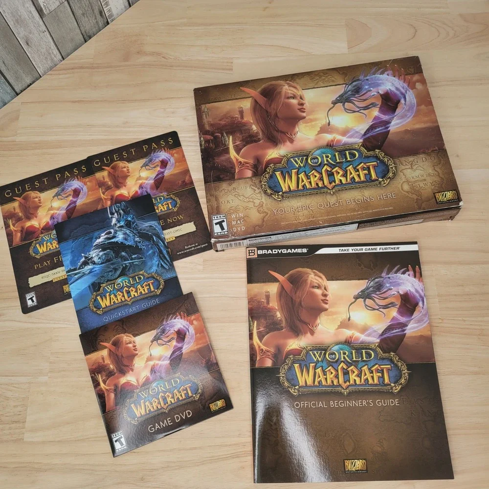World of‎ Warcraft PC Game DVD Set w/ Beginner's Guide 2004-2013